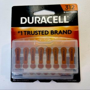 24 Count Duracell 312 Zinc Hearing Aid- 8 Pack & 16 Count
